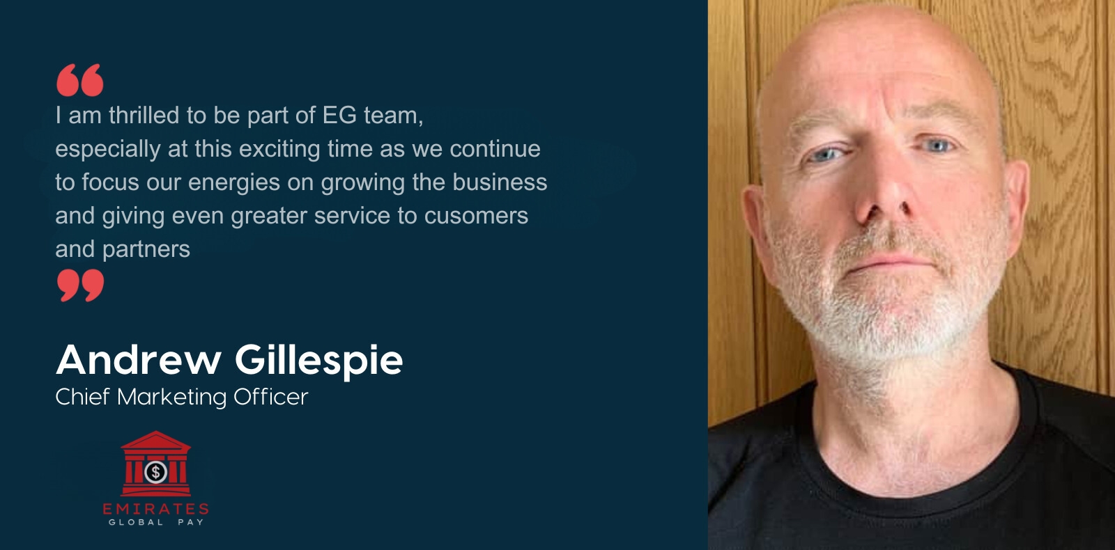 Emirates Global Pay welcomes new CMO, Andrew Gillespie 